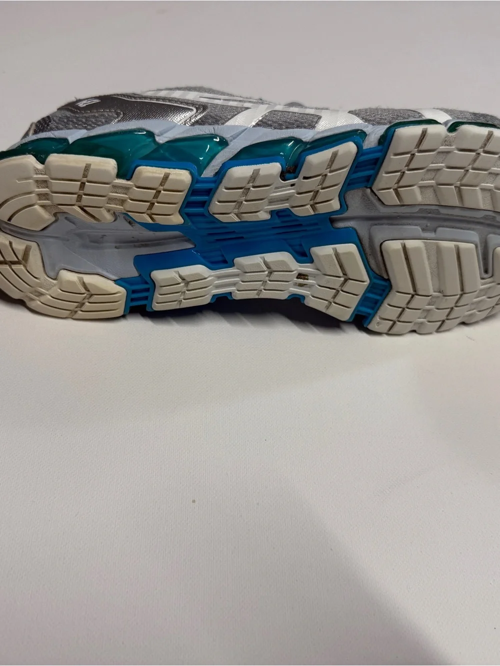 Asics Gray Athletic Mesh Sneakers with White Logo Accents